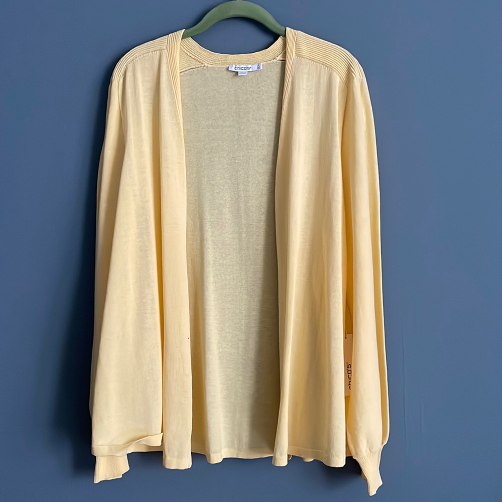 Chico’s  yellow cardigan xxl